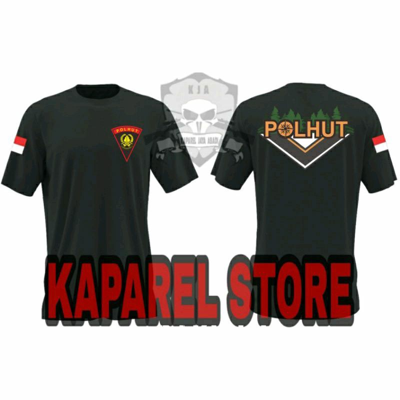 Kaos Logo Polhut Polisi Kehutanan / Baju Polisi Kehutanan / Atasan Polhut Polisi Kehutanan Lengan Pe