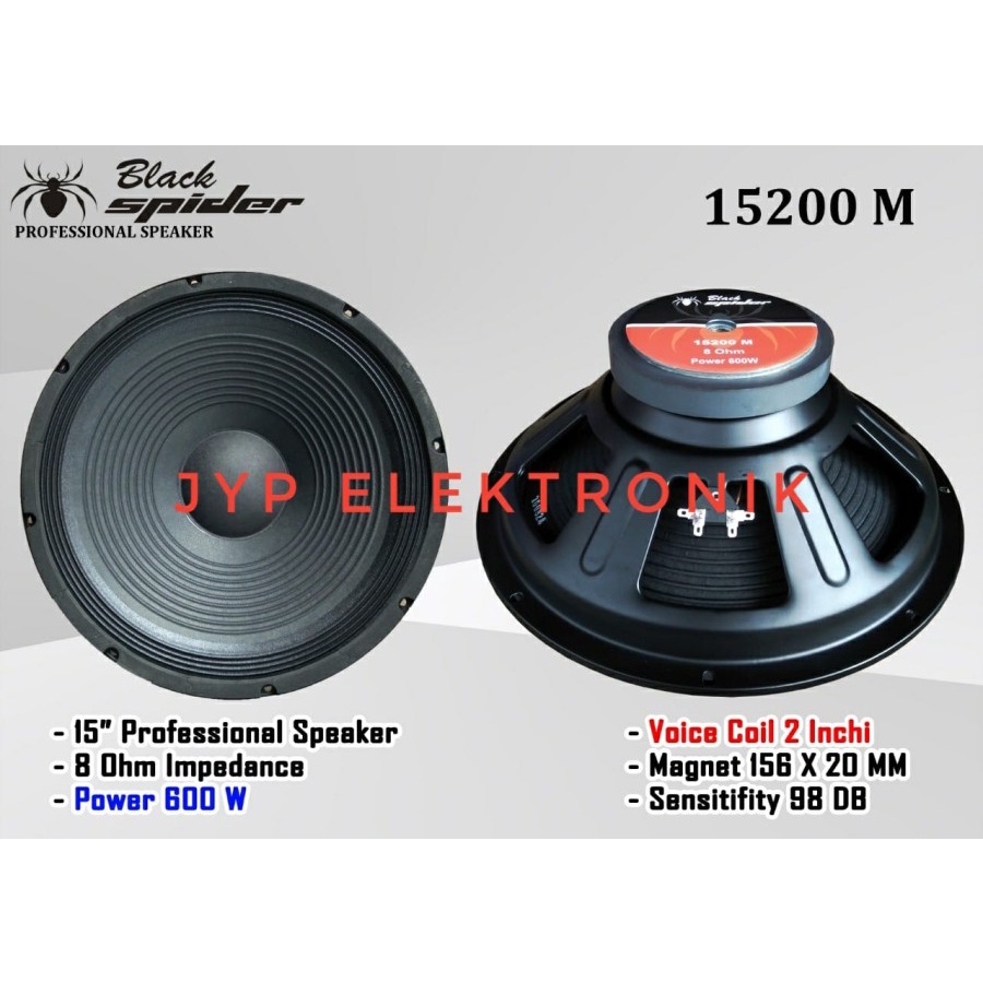 SPEAKER KOMPONEN BLACKSPIDER 15200M / BLACK SPIDER 15200 M ORIGINAL