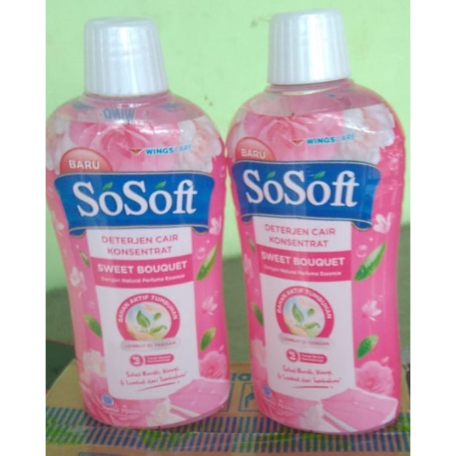 SoSoft Detergen Cair Sweet Bouquet 700Ml