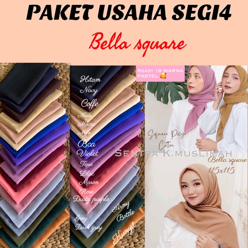 (100rb dapat 10pcs)paket usaha bella square