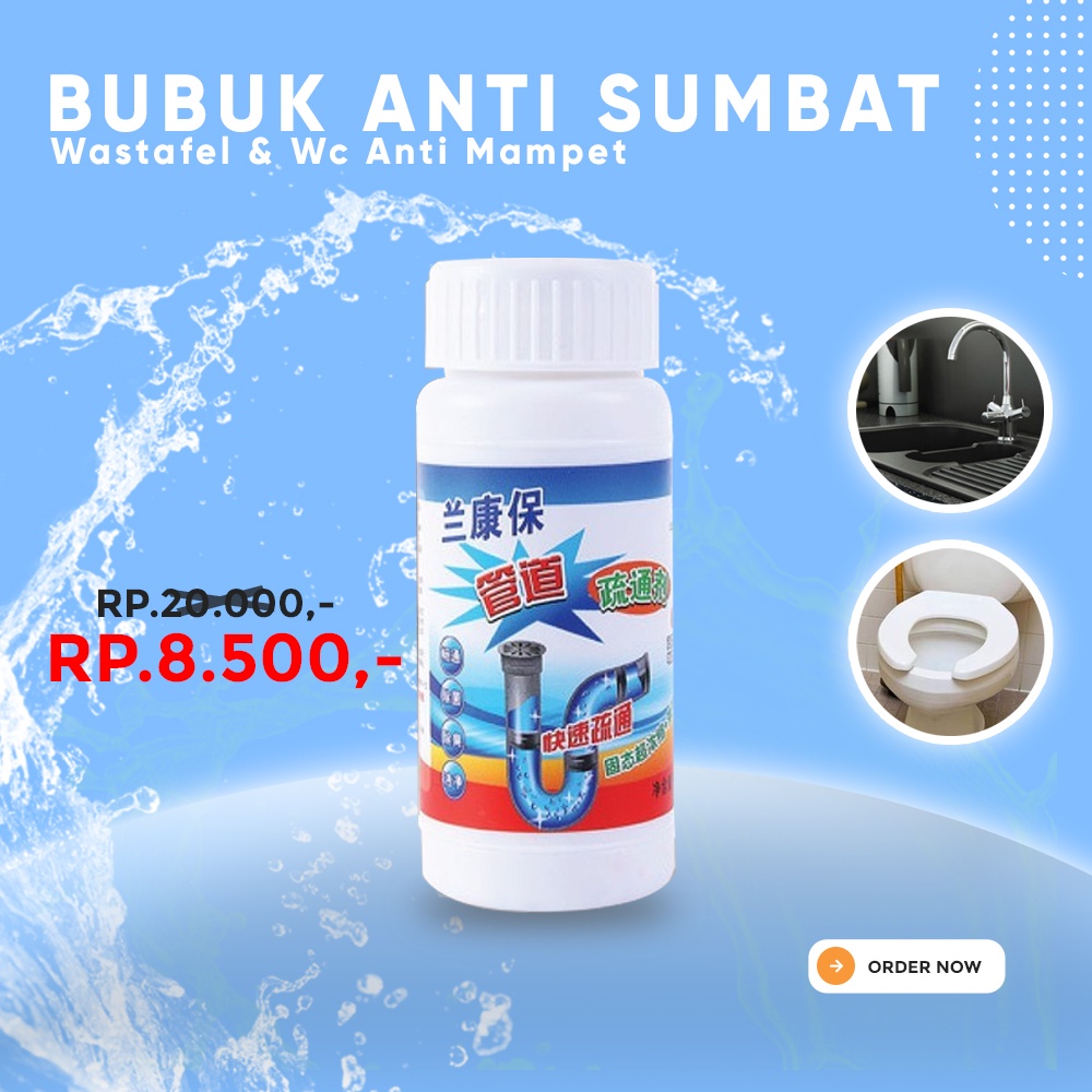 Jual Bubuk Ajaib/Bubuk Pipa Anti Sumbat/Anti Sumbat Mampet Pembersih