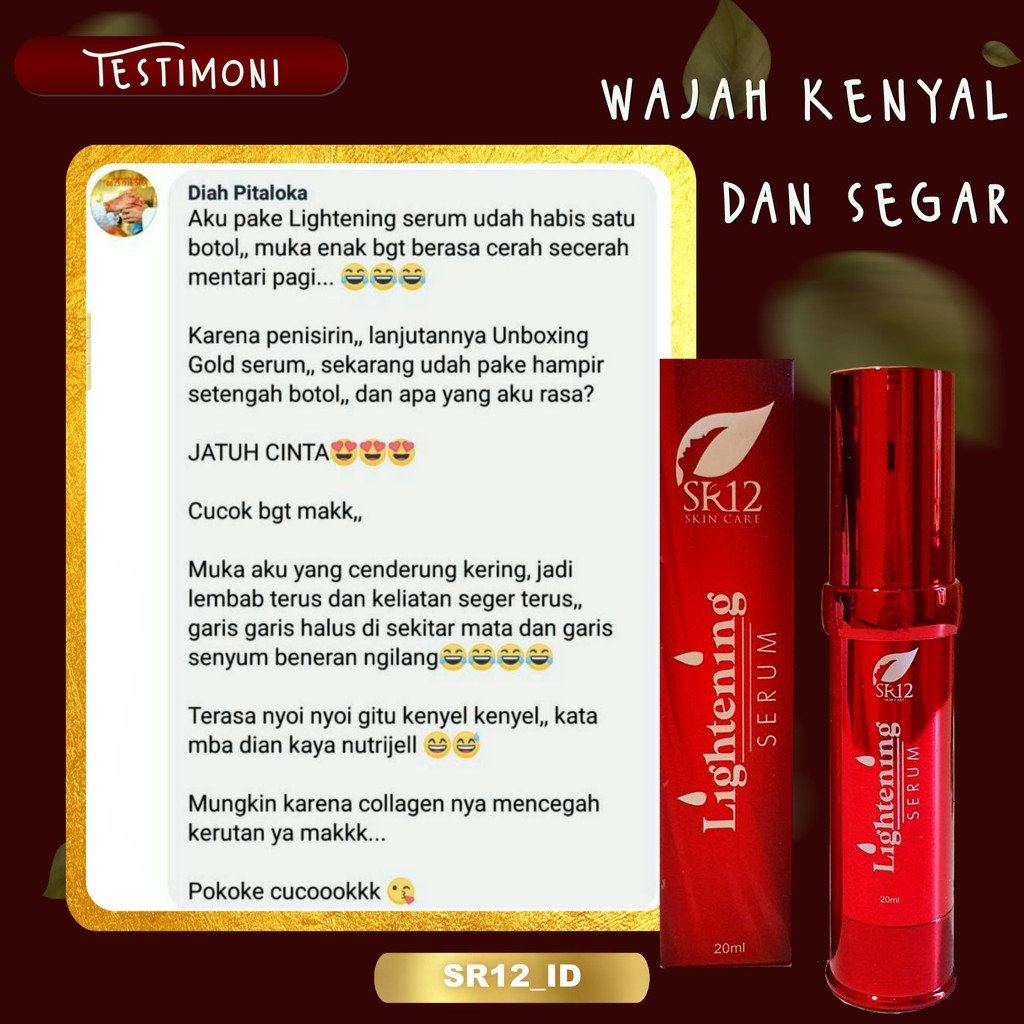 LIGHTENING SERUM SR12 / SERUM PENCERAH WAJAH AMPUH