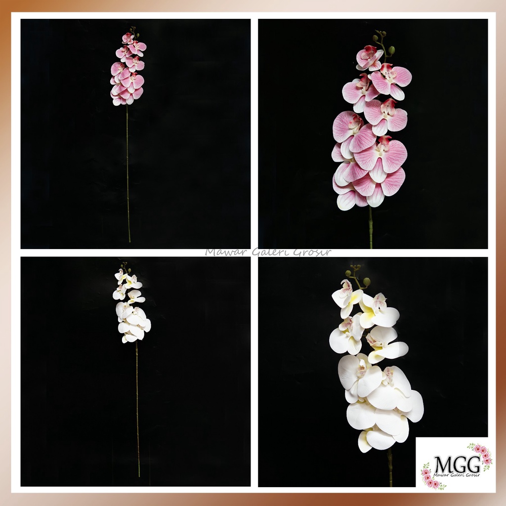 Bunga Anggrek Bulan Besar Latex x1 (satuan) Bunga Artificial / Bunga Plastik  / Bunga Dekorasi / Bun