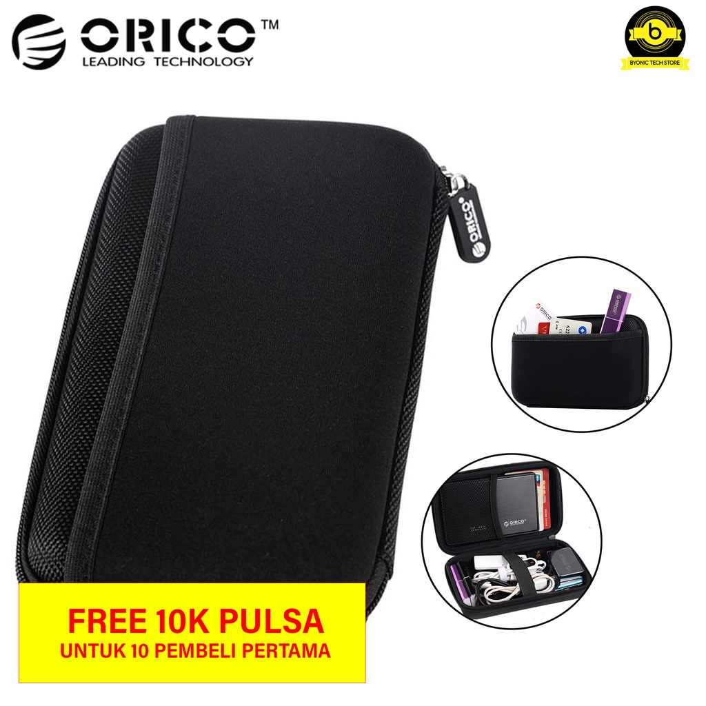 HDD BAG POUCH ORICO 2.5 inch Hard Drive Protection Bag BLACK PHE-25 Pelindung Hardisk Hard Disk Temp