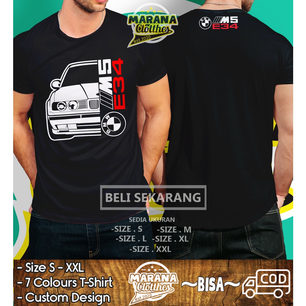 Kaos Mobil BMW M5 E34 Baju Otomotif