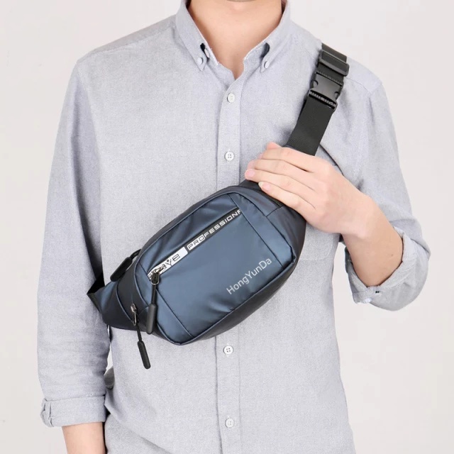 Tas Selempang Waist Bag Pinggang Pria Laki Cowo Cowok Impor Anti Air Mirip Jinpaidi Hongyunda H-631