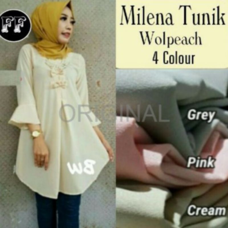 Milena tunik atasan wanita fashion remaja