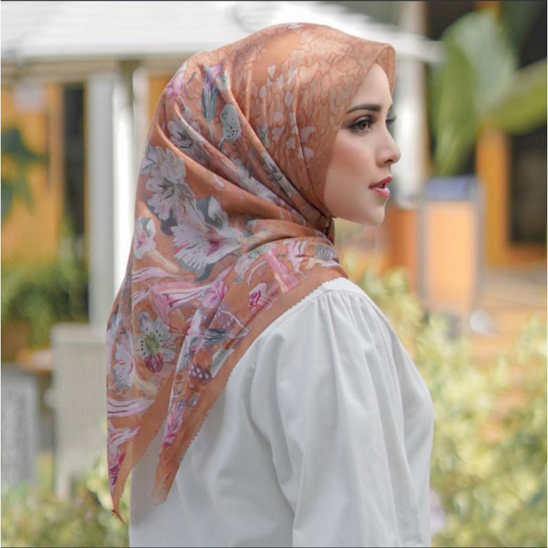 buttonscarves the daisy series orange