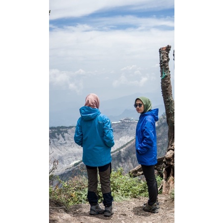 JAKET GUNUNG WANITA WATERPROOF RINJANI SERIES-Biru electric