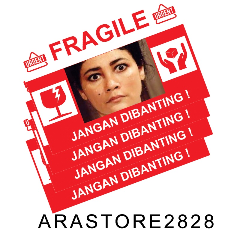 

Stiker Fragile 4 x 6 cm [Bahan Glossy / Art Paper]