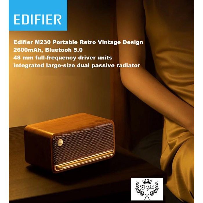 Edifier M230 Retro Vintage Portable Bluetooth 5.0 Speaker DSP Digital