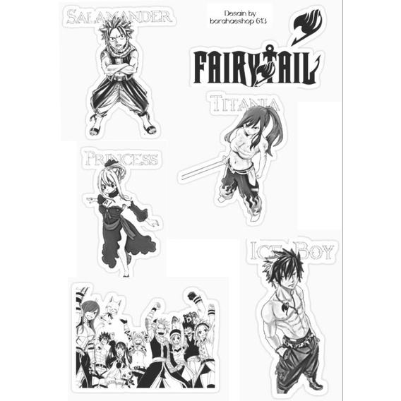 

Stiker Fairytale murah Natsu salamander Erza Titans Lucy Princes Gray ice boy Fairytale stiker