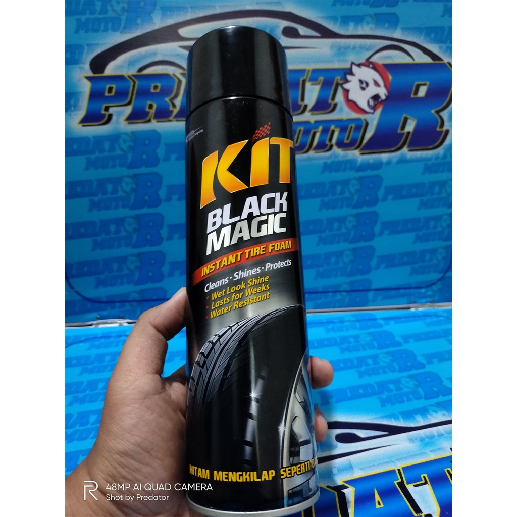 DI PAKAI SHOWROOM KIT BLACK MAGIC SEMIR BAN SEMPROT LANGSUNG BERSIH HITAM MENGKILAP