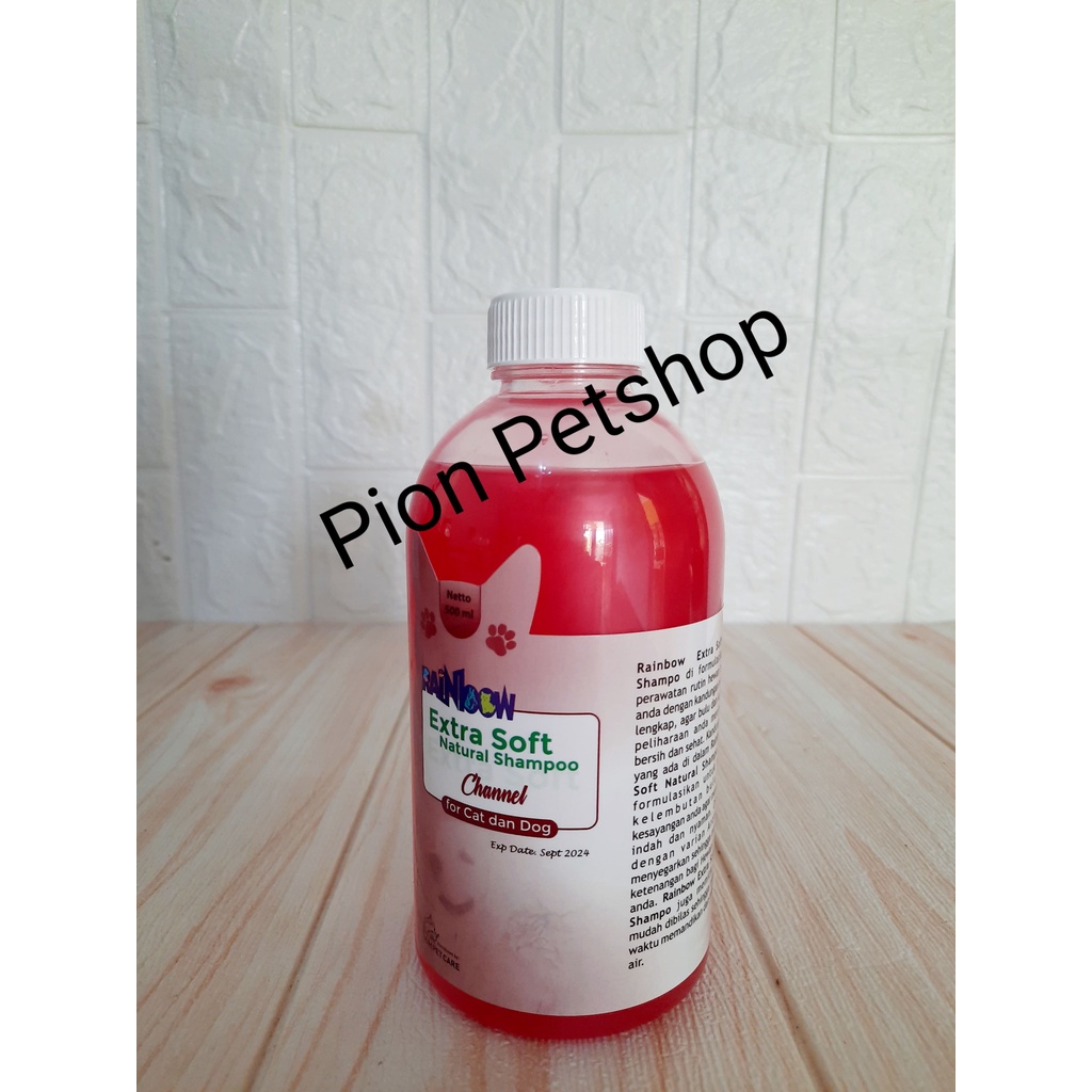 Rainbow Extra Soft Natural Shampo For Cat and Dog 500ml Tutup Ulir