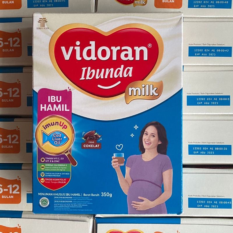 vidoran Ibunda Variant Coklat 350gr Susu Ibu Hamil