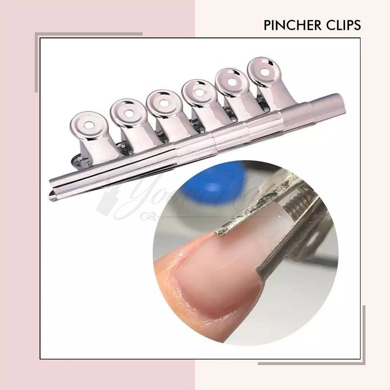 Pincher clips set 6pcs pinching c curve russian extension nail art