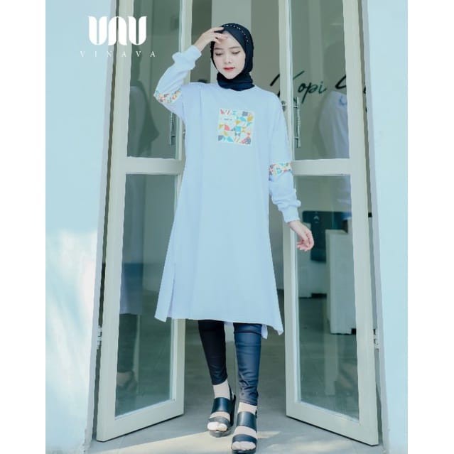 Tunik Kaos Wanita Terbaru Bahan Cotton Combed 24S