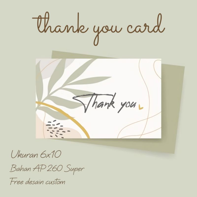 

thank you card ukuran 6x10