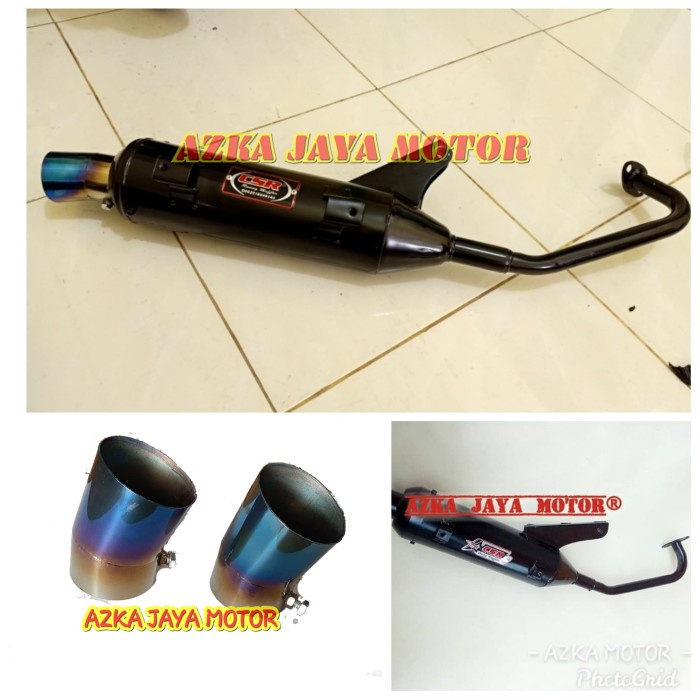 Knalpot Racing Mio J + corong pelangi/ Knalpot standar bobokan CSR