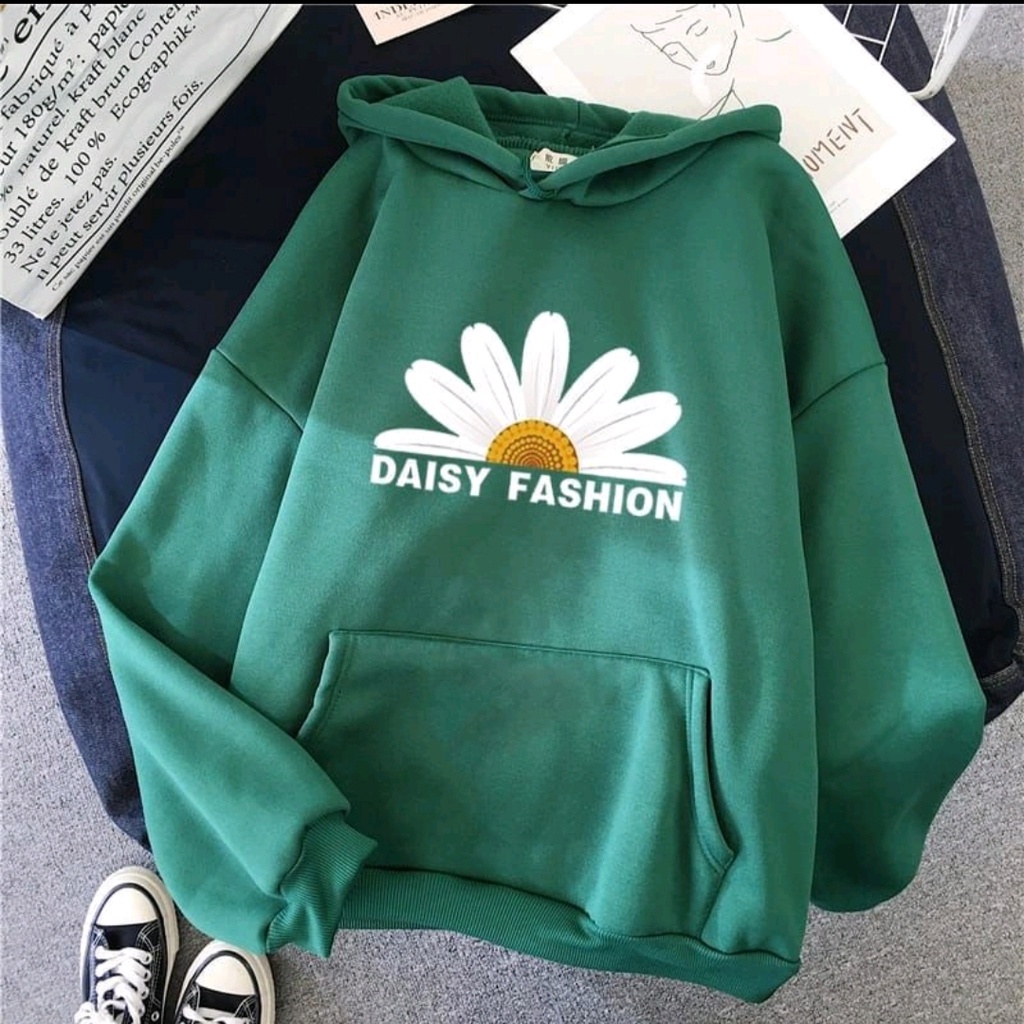 DAISY FASHION Sweater Hoodie Wanita Bahan Fleece-6