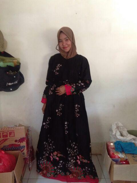 Gamis Etnik Motif Batik Jawi Murah Ukuran Allsize Fit Xl Jumbo