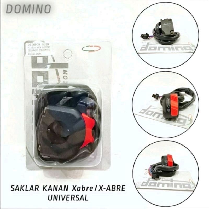 SAKLAR SWICTH DOMINO HOLDER KANAN XABRE MODEL KTC 3 TOMBOL LAMPU ON OFF STARTER LAMPU TEMBAK &amp; HAZARD SAKRAL DUCATI UNIVERSAL