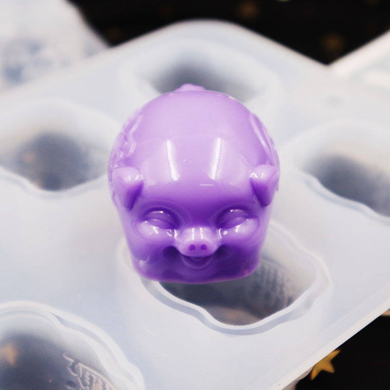 SIY  DIY 3D Lucky Pig Soap Molds Blessings Fortune Pig Resin Casting Silicone Molds