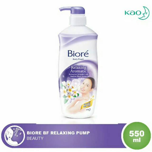 BIORE RELAXING AROMATIC 550 ml PUMP BODY FOAM SABUN CAIR