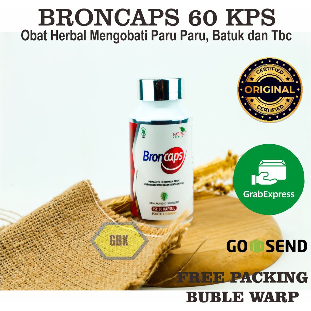 BRONCAPS PREMIUM / Obat Herbal Paru Paru, Batuk dan Tbc - Original BPOM