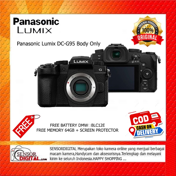 Panasonic Lumix DC-G95 / Lumix G95 Body Only - RESMI + Promo Bonus