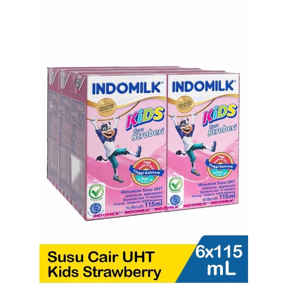 

Indomilk Susu Cair Uht Kids Strawberry 6X115ml