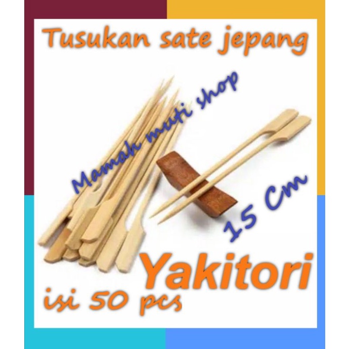 TUSUKAN SATE DAYUNG SATE JEPANG 15CM ISI 50/PCS