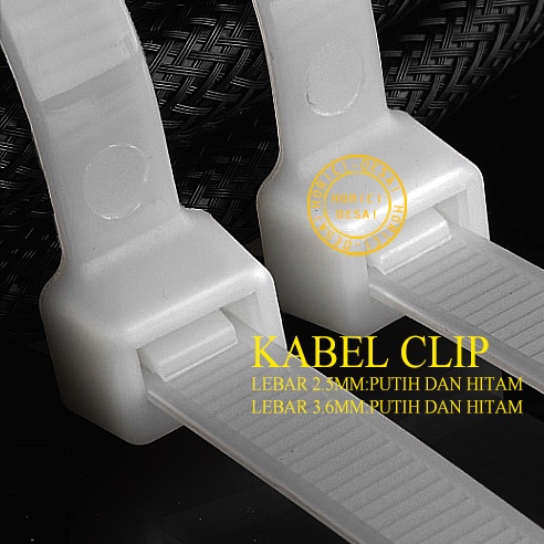 KABEL TIES 2.5MM/3.6MM 100/150/200/250/300MM kabel ties Putih dan hitam/cable ties/kabel serut/tali ties/ties kabel pengikat plastik