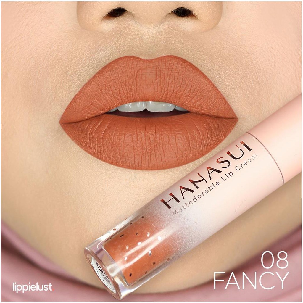 Hanasui Mattedorable Lip Cream | Matte Dorable LipCream Lipstick Cair Mate Hanasui | BOBA EDITION | TnT Beauty Shop-08 FANCY