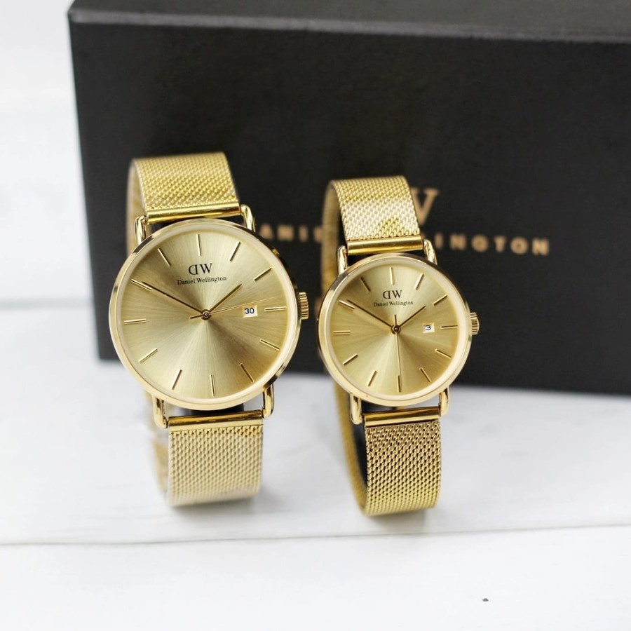 Jam Tangan Couple Dw Quartz Analog Rantai Pasir Jam Tangan Fashion