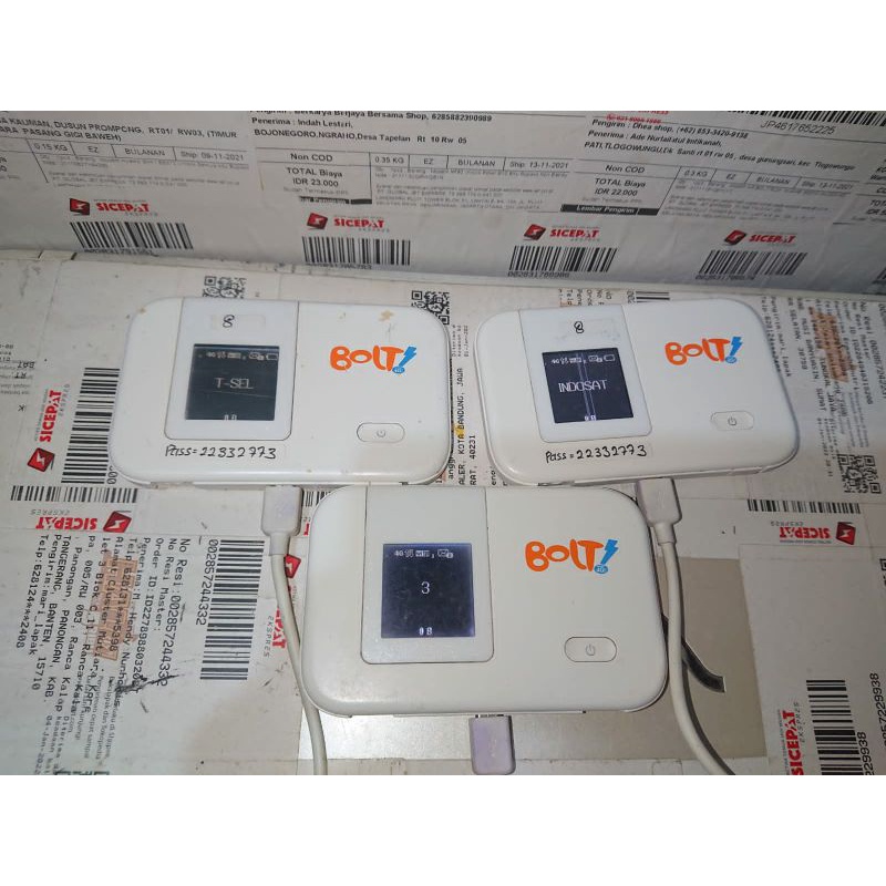 Modem Mifi Bolt Slim1 Unlock Alloprator 4G LTE (B8/900) Bypas Battery Minus LCD Kurang Mulus