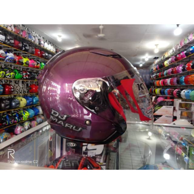 HELM KYT DJ MARU PURPLE//HELM DJ MARU HALLFACE ORIGINAL FULL BOK