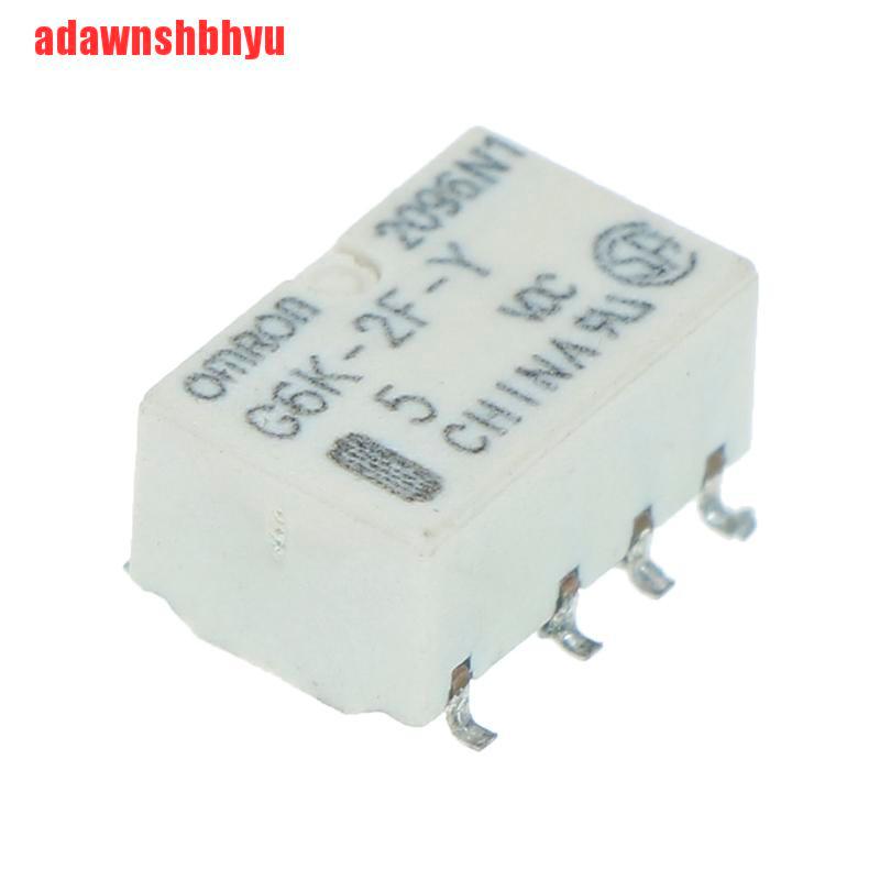 5pcs Relay Sinyal 8pin Dc 5v Smd G6K-2F-Y Untuk Omron