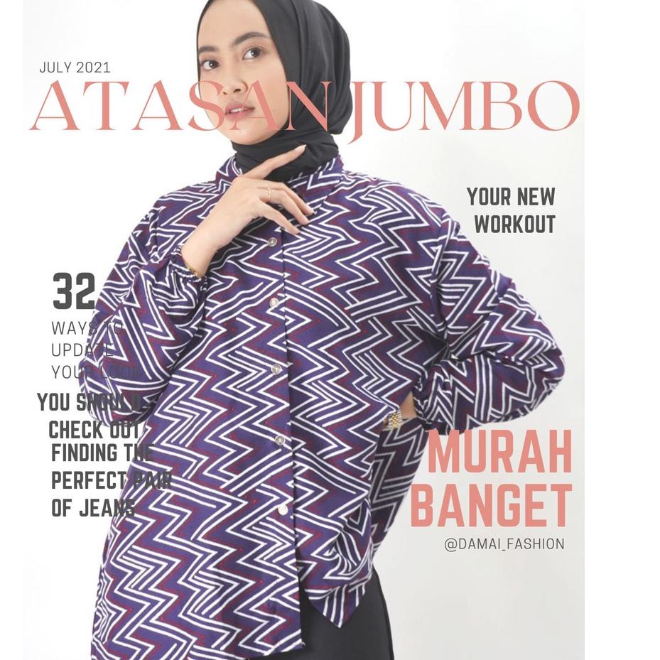 ♛ Damai fashion jakarta - baju KEMEJA wanita FLANEL - konveksi murah tanah abang ☀