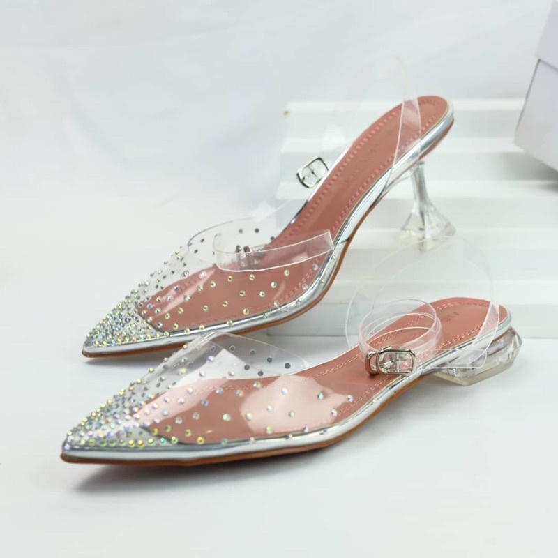 SEPATU WANITA AMINA MUADDI AMS03 AMS04 SWAROVSKI PREMIUM IMPORT