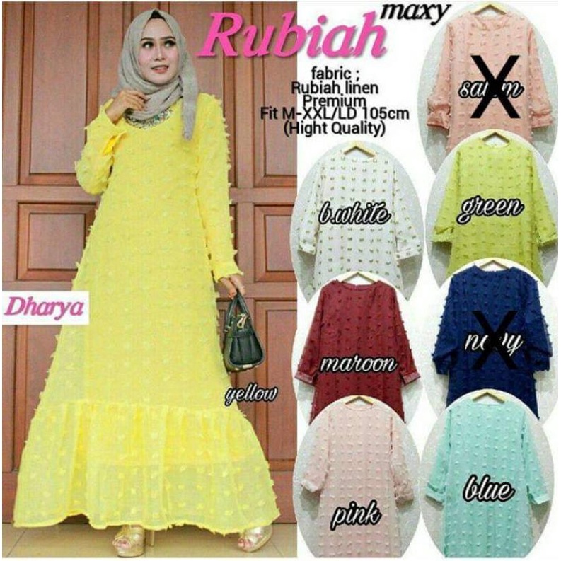 gamis rubiah / Maxi rubiah / long dress rubiah