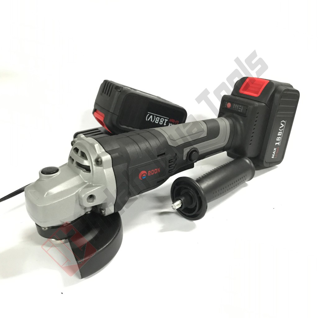 EDON ED-1810J Cordless Angle Grinder BRUSHLESS - Mesin Gerinda Tangan Baterai Batere Charger