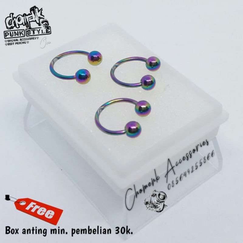 Piercing earring anting tindik barbel titanium