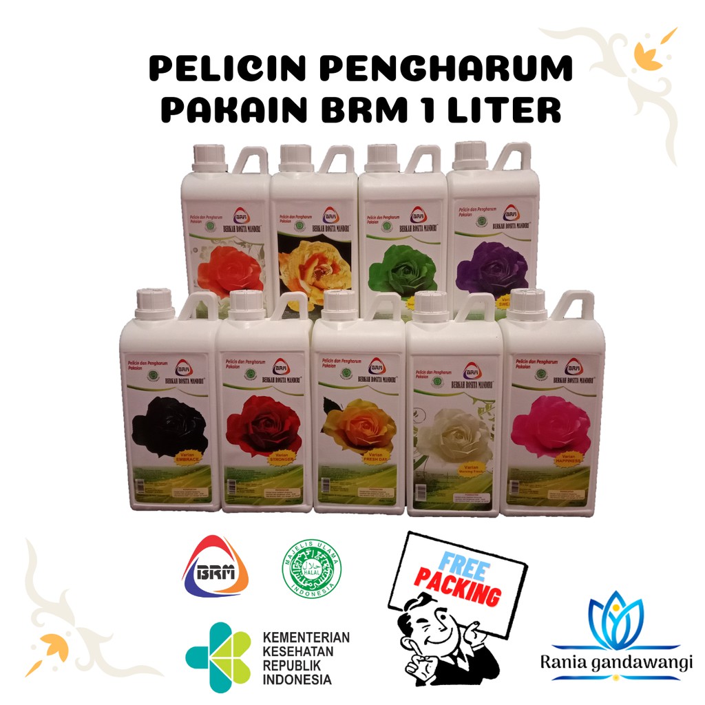pewangi pakaian laundry mawar BRM parfum laundry tahan lama setrika loundry berkah rosita mandiri