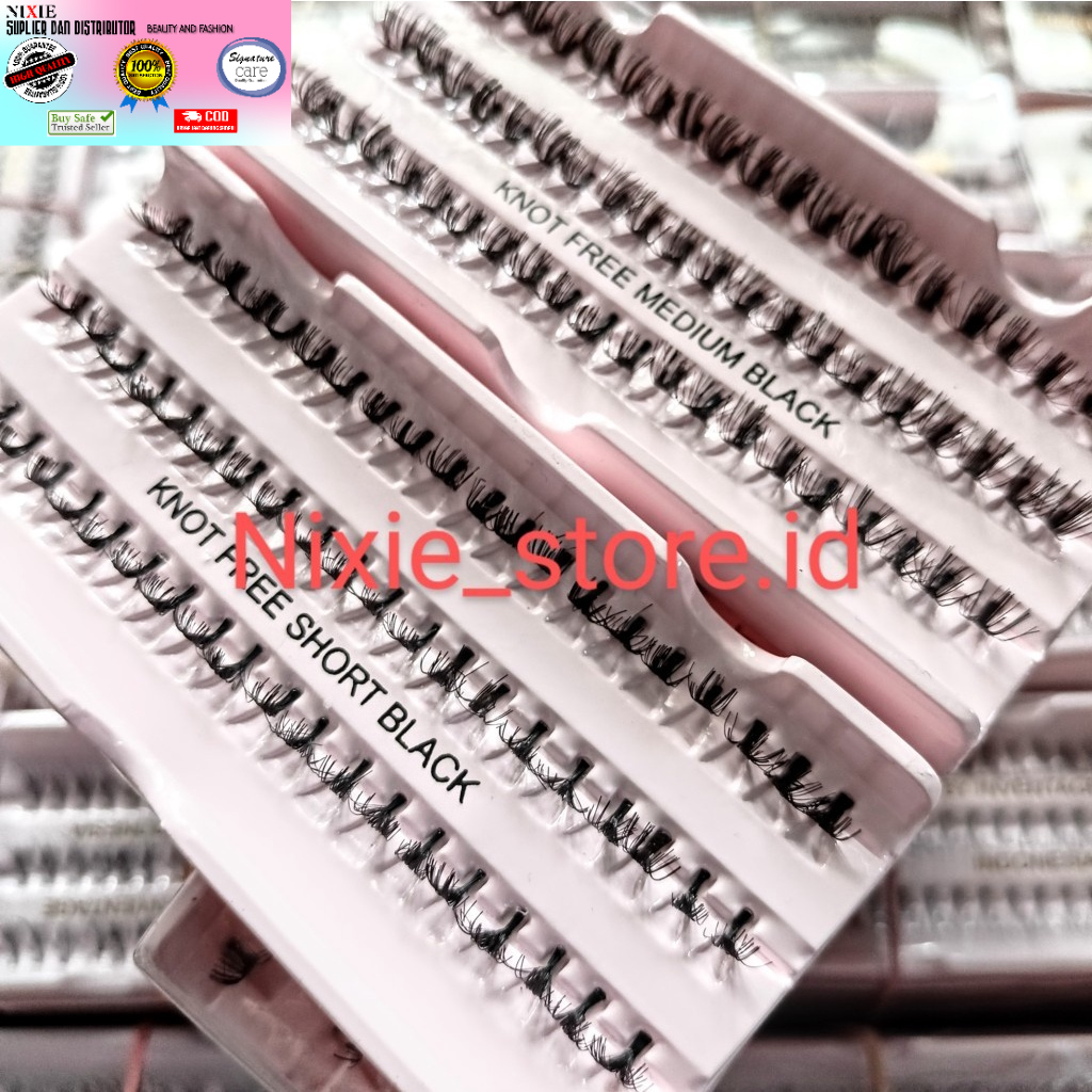 Bulu mata Tanam Eyelash Extension KNOT FREE EXTRA LENTIK EXTRA TEBAL HITAM 10 ply Super Premium Kualitas Export Bagus