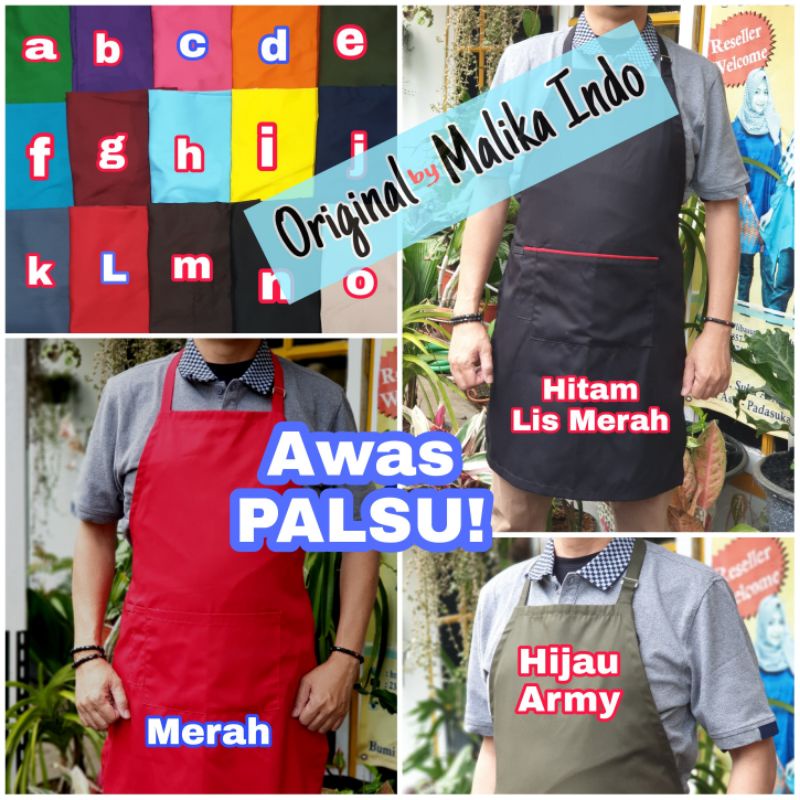 Jual Apron Celemek Masak Fullsize Tebal American Drill Yang Bagusnya Tebal Nyaman Awet Bukan