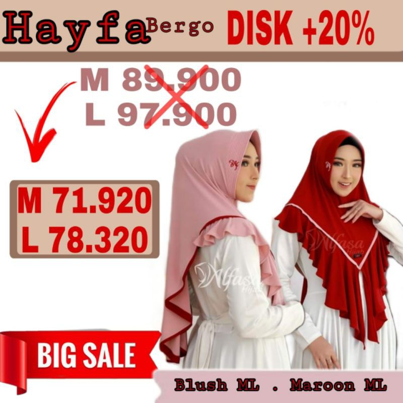 promo Hayfa bergo alfasa baca deskripsi