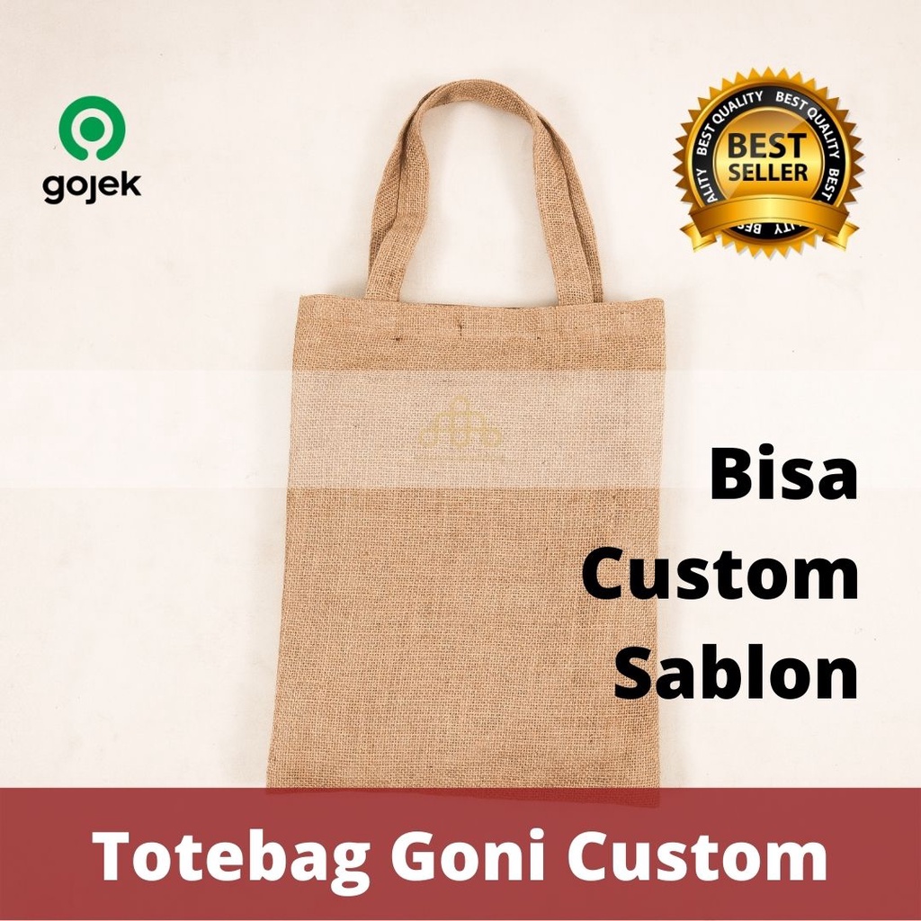 Tote Bag Areca Tas Goni Custom Ramah Lingkungan | Mini Totebag Jute Bisa Sablon