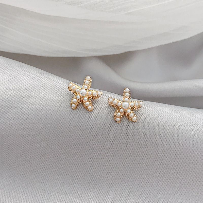 anting bintang laut mutiara