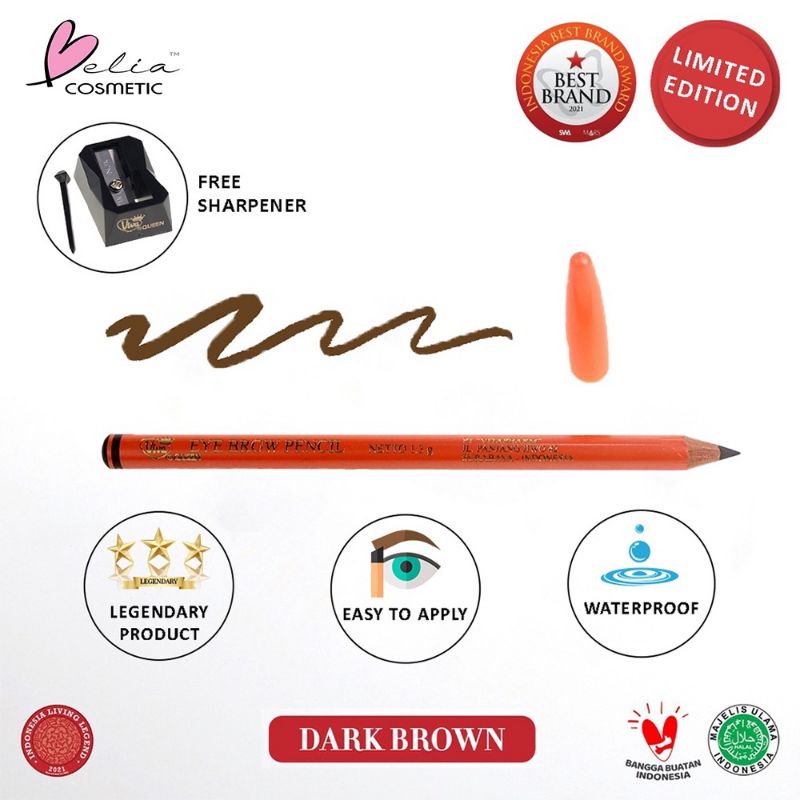 (Original + Free Rautan) Viva Eyebrow Pencil | Pensil Alis Viva